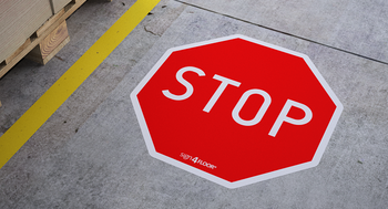 Zakaz STOP (znak podłogowy) (B20-F)