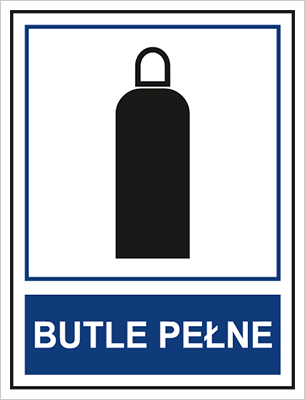 Znak butle pełne na płycie PCV (869-01)