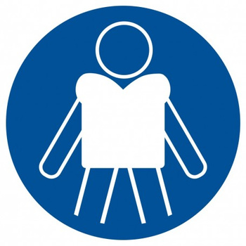 Znak Nakaz zakładania kamizelek ratunkowych na Płycie PCV (OH020)