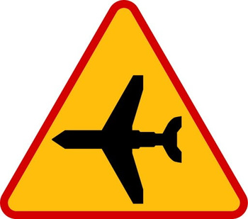 Znak ostrzegawczy METALOWY Lotnisko (A26)