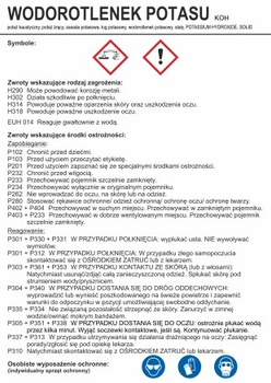 Znak Wodorotlenek potasu (LC018)