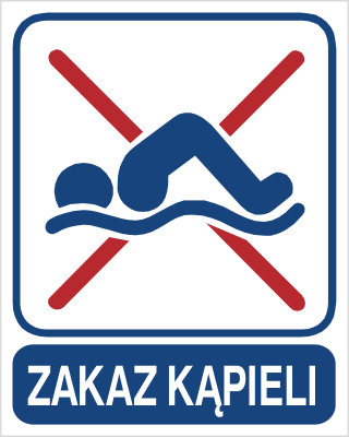 Znak zakaz kąpieli na płycie PCV (857-04)