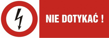 Znak Nie dotykać! na Folii Samoprzylepnej (HD007)
