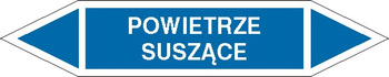 Tabliczka na rurociągi Powietrze suszące znak na Folii Samoprzylepnej (R-PO06)