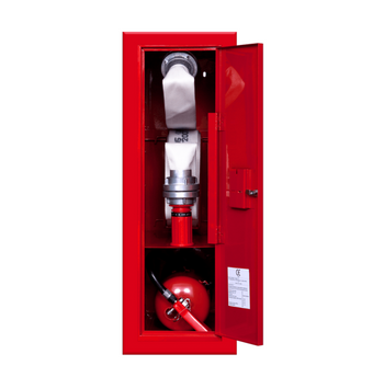 Hydrant wewnętrzny wnękowy boczny DN52 (wąż w koszu) z miejscem na gaśnicę - SUPRON