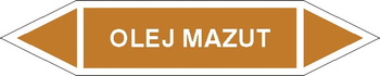 Tabliczka na rurociągi Olej mazut znak na Folii Samoprzylepnej (R-OCP11)