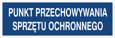 Znak punkt przechowywania sprzętu ochronnego na płycie PCV (801-155)
