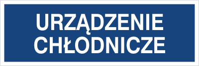 Znak urządzenie chłodnicze na Folii Samoprzylepnej (801-194)