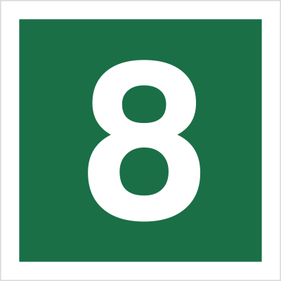 Znak stacja ewakuacyjna nr 8 (120-21)