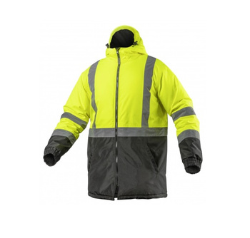 Kurtka ostrzegawcza parka ocieplana żółta LEDA