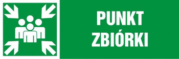 Znak Punkt zbiórki płyta zwykła PCV (NA101)