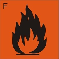 Znak substancja wysoce łatwopalna na Folii Samoprzylepnej (700-08) (36 szt)