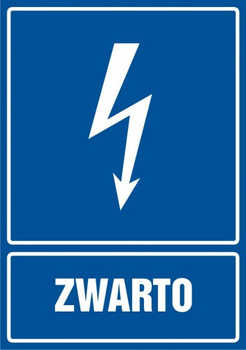 Znak Zwarto na Folii Samoprzylepnej (HG004)