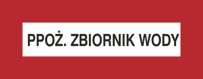 Znak ppoż zbiornik wody na płycie PCV (231-03)