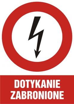 Znak dotykanie zabronione na płycie PCV (HC008)