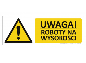 Znak Uwaga! Roboty na wysokości (T305)
