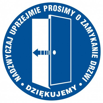 Znak Prosimy o zamykanie drzwi (PA026)