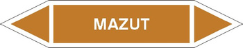 Tabliczka na rurociągi Mazut znak na Folii Samoprzylepnej (R-OCP09)