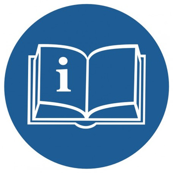 Znak przeczytaj instrukcję na płycie PCV (GK013)