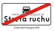 Znak informacyjny METALOWY Koniec Strefy ruchu (D53)