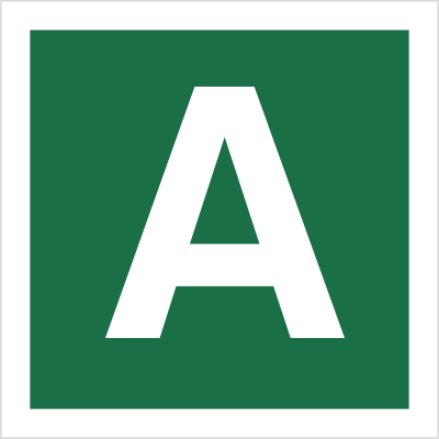 Znak stacja ewakuacyjna A (120-23) Techem