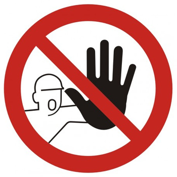 Znak nieupoważnionym wstęp wzbroniony na płycie PCV (GB039)