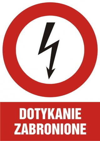 Znak dotykanie zabronione na Folii Samoprzylepnej (HC008)