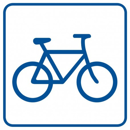 Znak Ścieżka dla rowerzystów (przechowalnia rowerów) na Folii Samoprzylepnej (RA057)