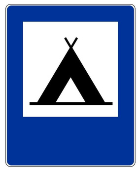 Znak informacyjny METALOWY Obozowisko (kemping) (D30)