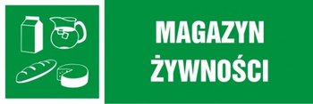 Znak Magazyn żywności na Folii Samoprzylepnej (NA157)
