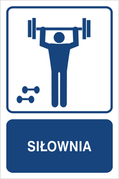 Znak siłownia na Folii Samoprzylepnej (823-161)