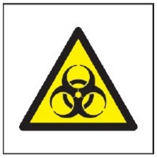 Znak ostrzeżenie przed skażeniem biologicznym na płycie PCV (W09) (ISO 7010)