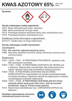 Znak Kwas azotowy 65% (LC004)
