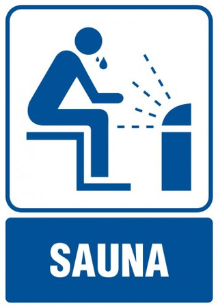 Znak Sauna na płycie PCV (RB001)