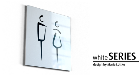 Znak Toaleta (WC) whiteSERIES