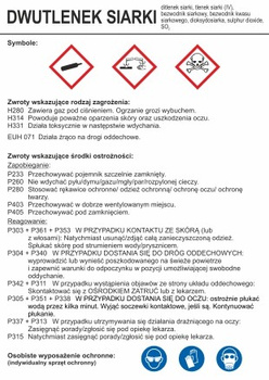 Znak Dwutlenek siarki (LC012)