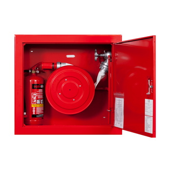 Hydrant wewnętrzny wnękowy uniwersalny DN52 (wąż na zwijadle) z miejscem na gaśnicę obok - SUPRON