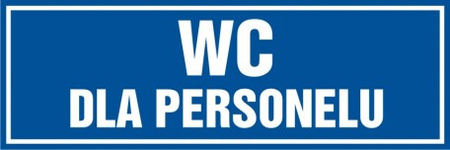 Znak WC dla personelu (PB140)