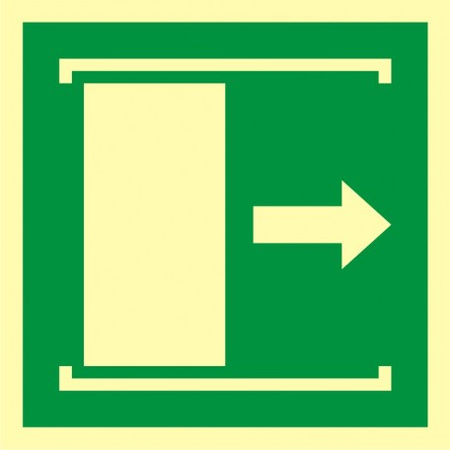 Znak drzwi przesuwane w celu otwarcia (AE033) Signproject