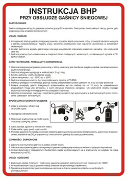 Instrukcja obsługi gaśnicy śniegowej (422 XO-24)