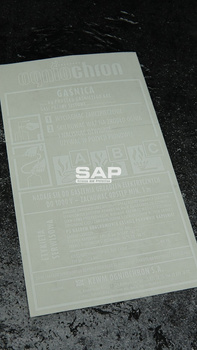 Etykieta serwisowa oryginalna do gaśnicy proszkowej GP4, 6, 9, 12x ABC Ogniochron