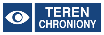 Znak teren chroniony na płycie PCV (823-28)
