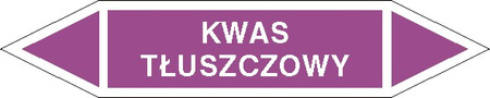 Tabliczka na rurociągi Kwas tłuszczowy znak na Folii Samoprzylepnej (R-KZ05)