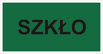 Znak szkło na Folii Samoprzylepnej (857-35)