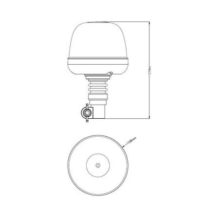 Lampa błyskowa LED 22W (mocowana na trzpień) ALR0069