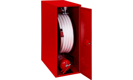 Hydrant wewnętrzny zawieszany boczny DN33 z miejscem na gaśnicę pod spodem - BOXMET