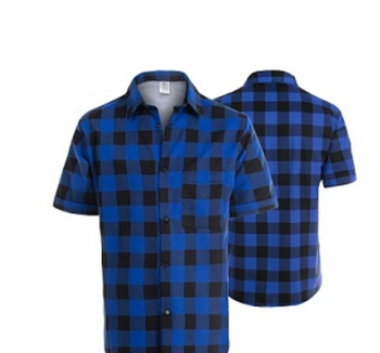 Koszule męskie robocze z krótkim rękawem niebieska