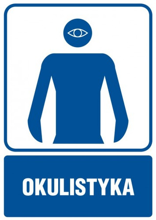 Znak Okulistyka na Folii Samoprzylepnej (RF009)