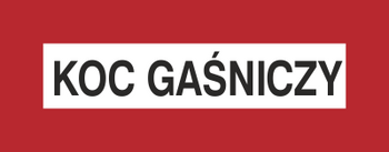 Znak koc gaśniczy  na płycie PCV (231-08)