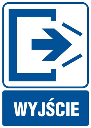 Znak Wyjście na Folii Samoprzylepnej (RB012)